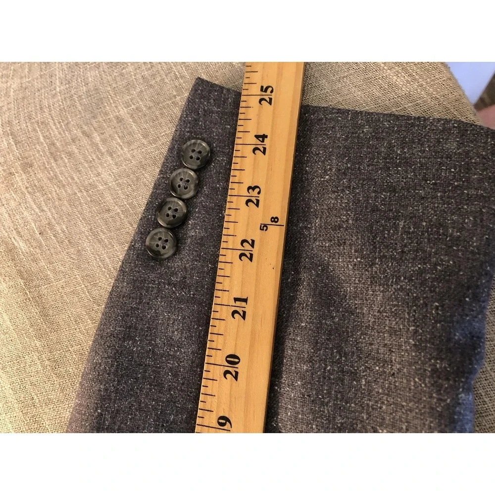 Jos. A. Bank Blazer Mens 46 Regular Gray Signature Collection Tailored Fit Silk